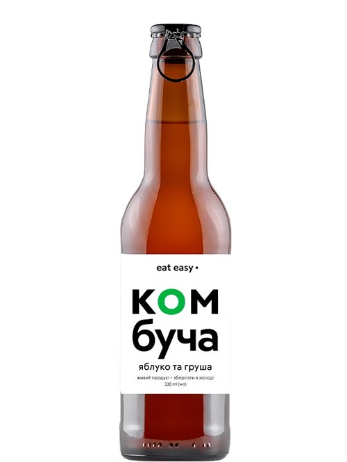 Eat Easy Комбуча яблоко-груша 0.33л купить лимонад | OKwine