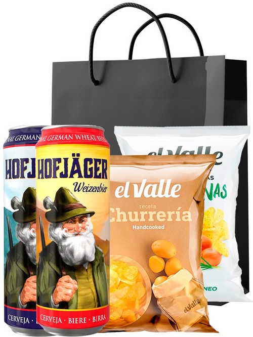 Набор Пиво Hofjager с чипсами El Valle фото