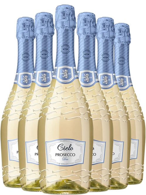 Набор игристого вина Просекко Спуманте / Prosecco Spumante, Cielo e Terra, белое брют 11% 6*0.75л фото
