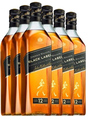 Black Label Johnnie Walker 12 лет набор виски 6*0.5л | OKwine