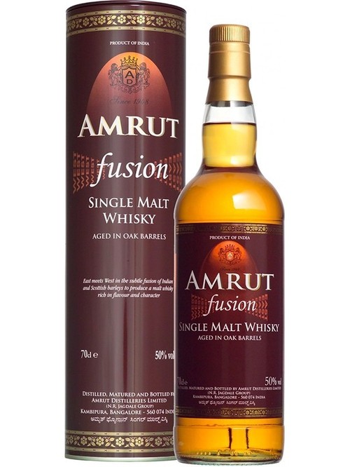Виски Амрут, Фьюжн / Amrut, Fusion, 50%, 0.7л, в тубусе фото