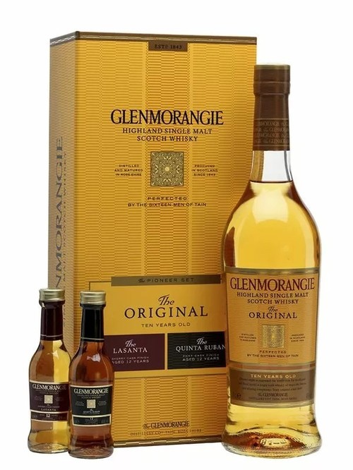 Набор виски Гленморанджи Ориджинал / Glenmorangie Original, 0.7л + 2*0.05л, в подарочной коробке фото