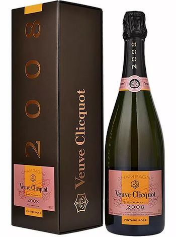 Vintage Rose Veuve Clicquot 2008 года розовое сухое 0.75л в коробке