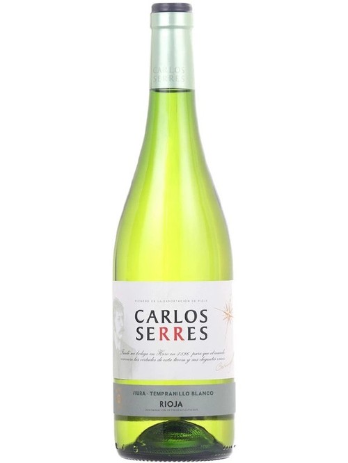 Вино Виура - Темпранильо бланко, Риоха / Viura - Tempranillo blanco, Rioja, Carlos Serres, белое сухое 12.5% 0.75л фото