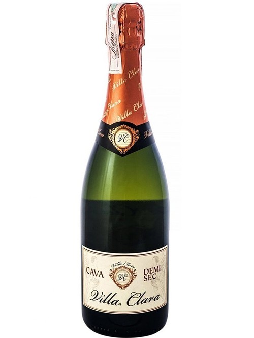 Игристое вино Кава, Вилла Клара / Cava, Villa Clara, белое полусухое 11.5% 0.75л фото