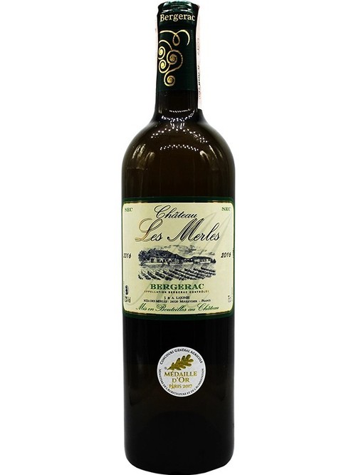 Вино Бержерак, Шато ле Мерль / Bergerac, Chateau Les Merles, белое сухое 0.75л Вино Бержерак, Шато ле Мерль / Bergerac, Chateau Les Merles, белое сухое 0.75л фото