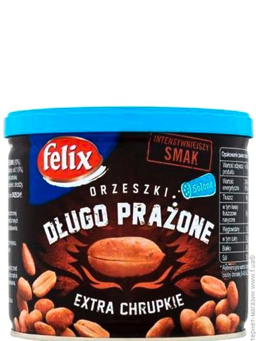 Арахіс солоний, смажений та запечений, Felix, 120г Арахіс солоний, смажений та запечений, Felix, 120г фото