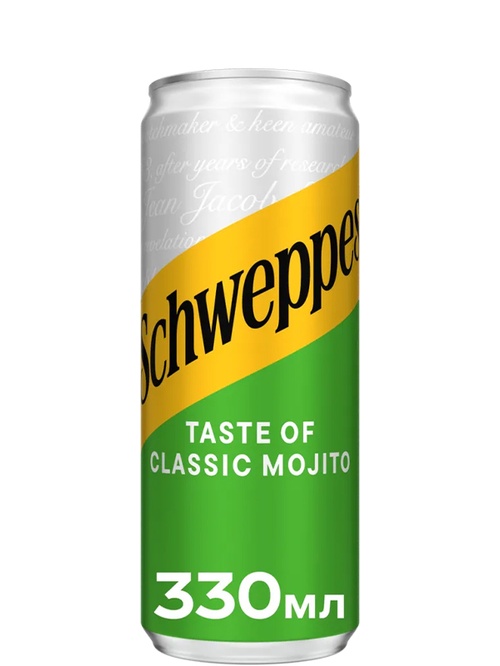 Напій газований Швепс, Мохіто / Schweppes, Classic Mojito, 0.33л Напій газований Швепс, Мохіто / Schweppes, Classic Mojito, 0.33л фото