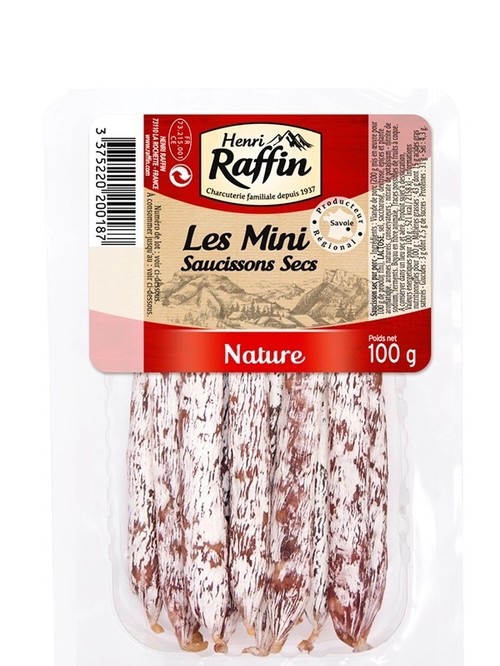 Колбаски вяленные, Henri Raffin, 100г фото