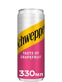Напій газований Швепс, Грейпфрут / Schweppes, Grapefruit, 0.33л фото