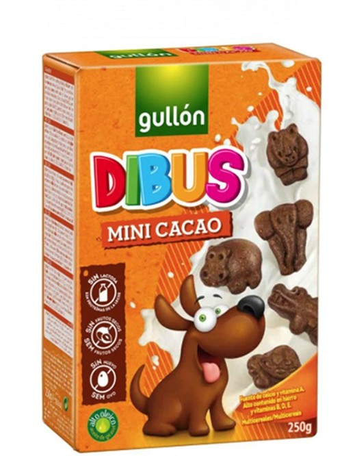 Печенье шоколадное Gullon Dibus mini cacao, 250г Печенье шоколадное Gullon Dibus mini cacao, 250г фото
