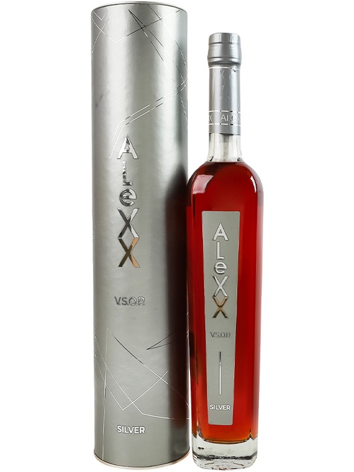 Бренди Алекс Сильвер / Alexx Silver, VSOP, 40%, 0.5л, в тубусе Бренди Алекс Сильвер / Alexx Silver, VSOP, 40%, 0.5л, в тубусе фото