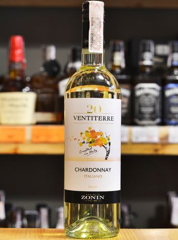 Chardonnay Ventiterre Zonin купить белое сухое вино 0.75л