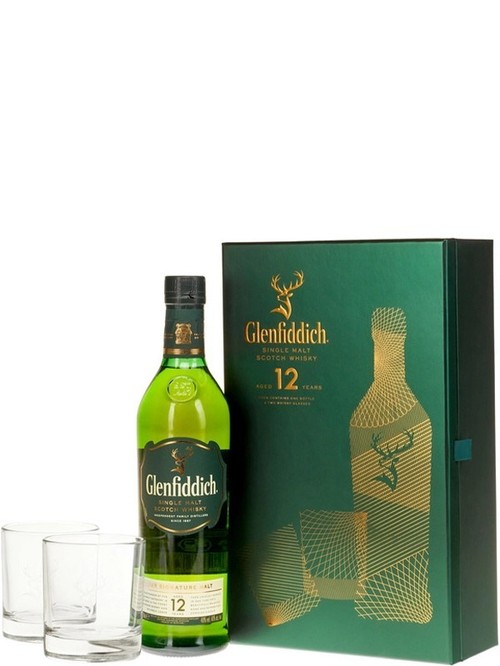 Виски Гленфиддик / Glenfiddich, 12 лет, 40%, 0.7л, в подарочной коробке + 2 бокала Виски Гленфиддик / Glenfiddich, 12 лет, 40%, 0.7л, в подарочной коробке + 2 бокала фото