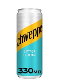 Напій газований Швепс, Бітер Лимон / Schweppes, Bitter Lemon, 0.33л фото