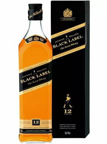 Black Label Johnnie Walker 12 лет 43% 0.75л в коробке