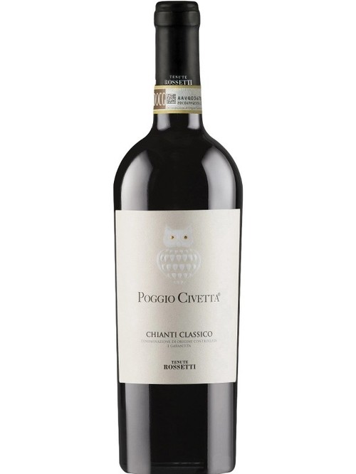 Вино Подджо Чіветта, К'янті Классико / Poggio Civetta, Chianti Classico, Tenute Rossetti, червоне сухе 13% 0.75л фото