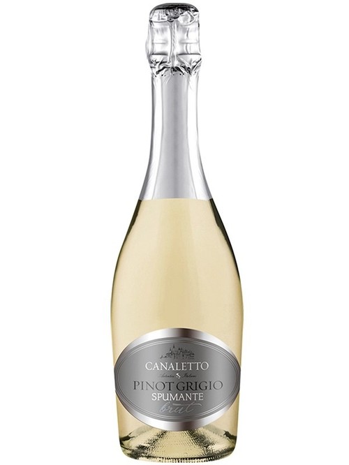 Игристое вино Каналето, Пино Гриджио / Canaletto, Pinot Grigio, белое брют, 0.75л фото