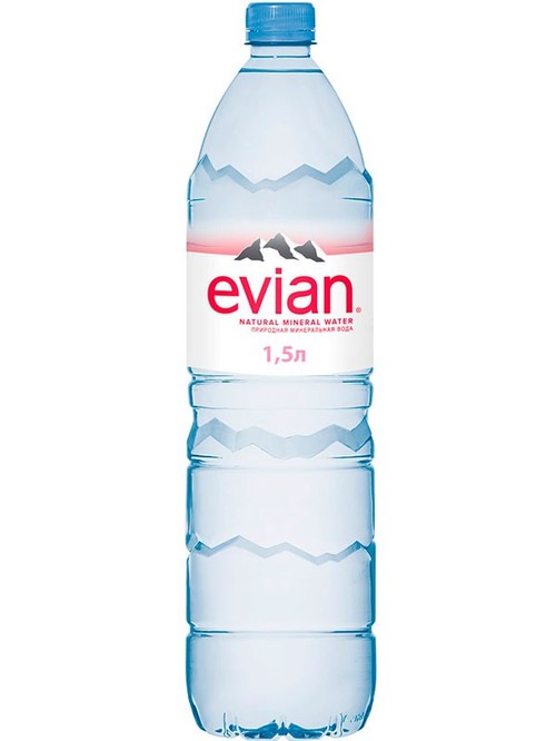 Минеральная вода Эвиан / Evian, н/газ, ПЭТ, 1.5л