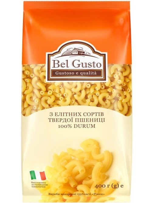 Макаронные изделия Рожки, Bel Gusto, 400г Макаронные изделия Рожки, Bel Gusto, 400г фото