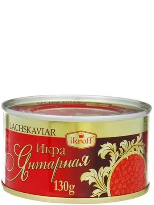 Икра малосольная лососевая, горбуша красная, "Янтарная", Desietra Caviar, 130г Икра малосольная лососевая, горбуша красная, "Янтарная", Desietra Caviar, 130г фото