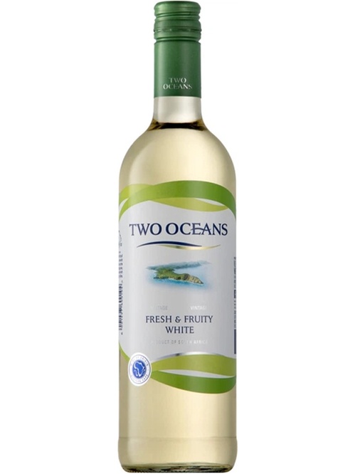 Вино Фреш энд Фрути Уайт / Fresh and Fruity White, Two Oceans, белое полусухое 0.75л фото