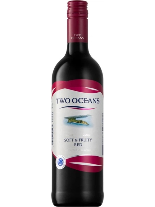 Вино Софт Енд Фрут Ред / Soft and Fruity Red, Two Oceans, червоне напівсухе 12.5% ​​0.75л фото