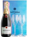 Шампанское Тэтэнже, Брют Резерв / Taittinger, Brut Reserve, белое 0.75л в подарочной коробке + 2 бокала_photo_1