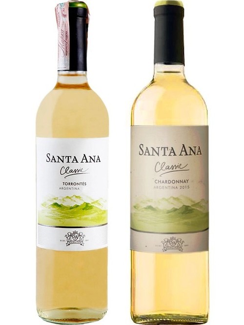 Набір вина Шардоне + Торронтес / Chardonnay + Torrontes, Santa Ana, біле напівсухе 2*0.75л Набір вина Шардоне + Торронтес / Chardonnay + Torrontes, Santa Ana, біле напівсухе 2*0.75л фото