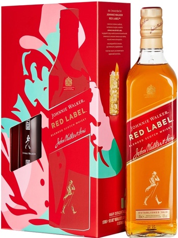 Red Label Johnnie Walker 0.7л + склянка купити в Києві