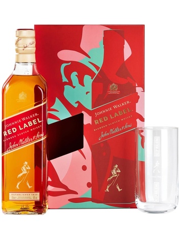 Набор виски Ред Лейбл / Red Label, Johnnie Walker, 40%, 0.7л + стакан