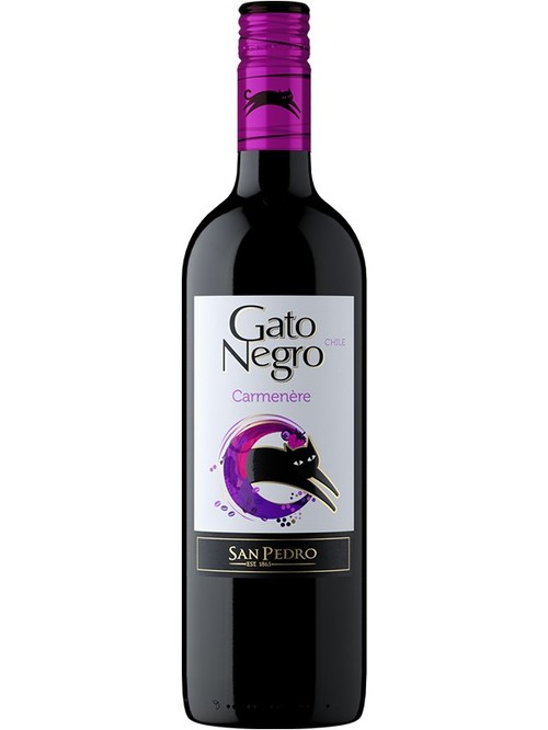 Вино Гато Негро, Карменер / Gato Negro, Carmenere, San Pedro, красное сухое 0.75л