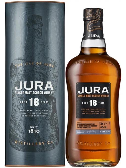 Віскі Джура, 18 років / Jura, 18 years, 44%, 0.7л в тубусі фото
