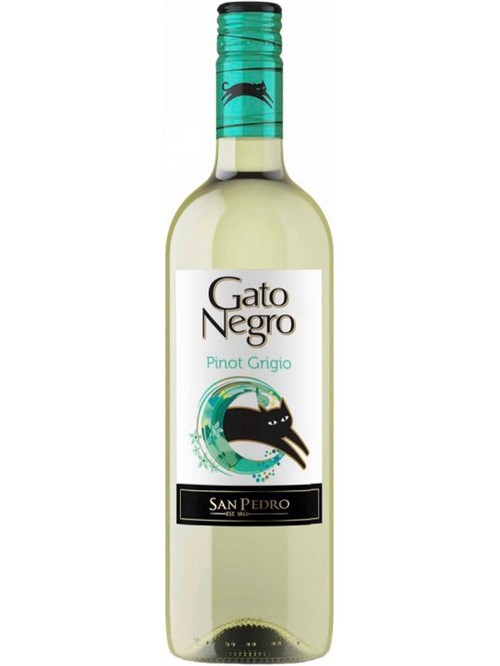 Вино Гато Негро, Піно Гріджио / Gato Negro, Pinot Grigio, San Pedro, біле сухе 0.75л фото