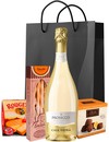 Акционный набор (5%) Игристое вино Prosecco, Casa Defra с сыр Kaserei, трюфелями Chocolate Inspiration и гриссини Бабене_photo_1