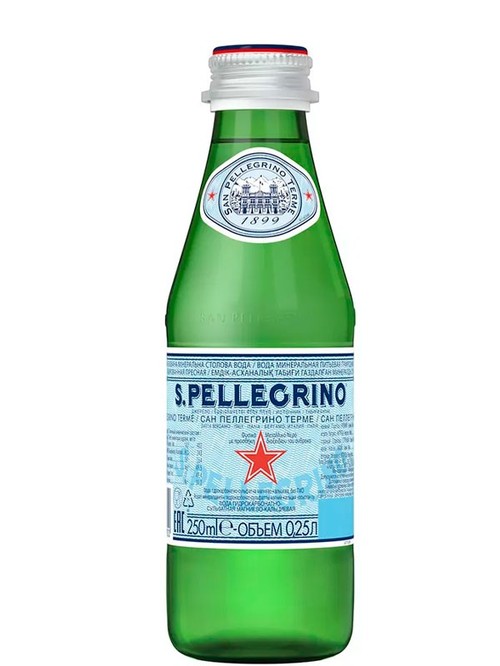 Минеральная вода Сан Пеллегрино / San Pellegrino, газ., стекло, 0.25л Минеральная вода Сан Пеллегрино / San Pellegrino, газ., стекло, 0.25л фото