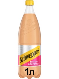 Напій газований Швепс, Грейпфрут / Schweppes, Grapefruit, 1л фото