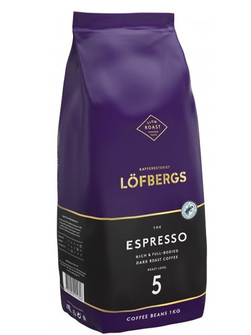 Кофе в зернах Espresso, Lofbergs, 1кг фото