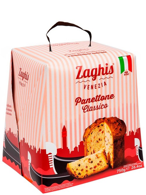 Панеттоне Venezia с изюмом и цукатами, Zaghis, 750г Панеттоне Venezia с изюмом и цукатами, Zaghis, 750г фото