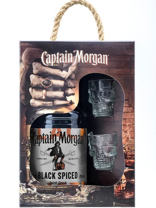 Набор ромового напитка Капитан Морган, Блэк Спайсд / Captain Morgan, Black Spiced, 40%, 1л, в подарочной коробке Набор ромового напитка Капитан Морган, Блэк Спайсд / Captain Morgan, Black Spiced, 40%, 1л, в подарочной коробке фото