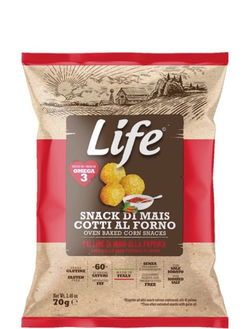 Снеки кукурудзяні зі смаком паприки, Life Snack, 70г Снеки кукурудзяні зі смаком паприки, Life Snack, 70г фото