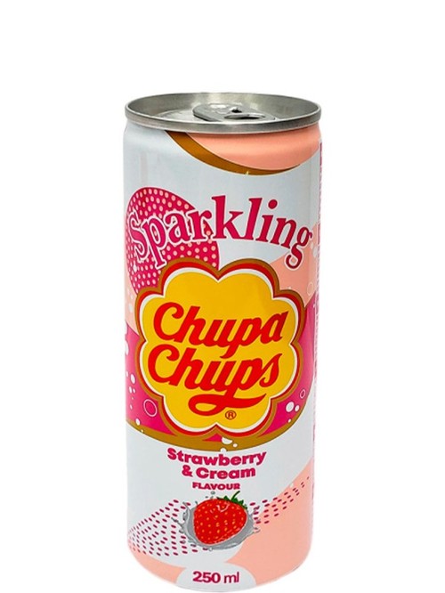 Chupa Chups Strawberry Cream купить лимонад 0.25л ж/б | OKwine