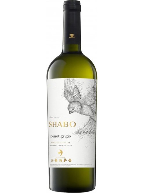 Вино Піно Гріджіо / Pinot Grigio, Shabo, біле сухе 0.75л фото