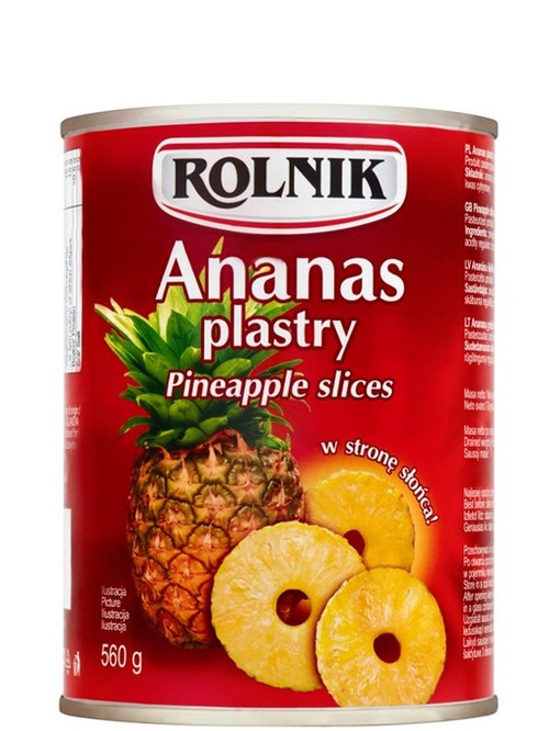 Ананас консервований кільцями, Rolnik, 560г Ананас консервований кільцями, Rolnik, 560г фото