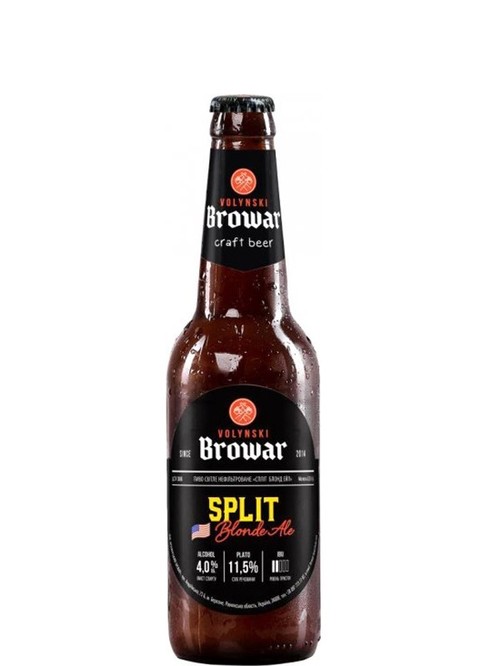 Пиво Спліт, Волинський Бровар / Split, Volynski Browar, 4%, 0.35л Пиво Спліт, Волинський Бровар / Split, Volynski Browar, 4%, 0.35л фото