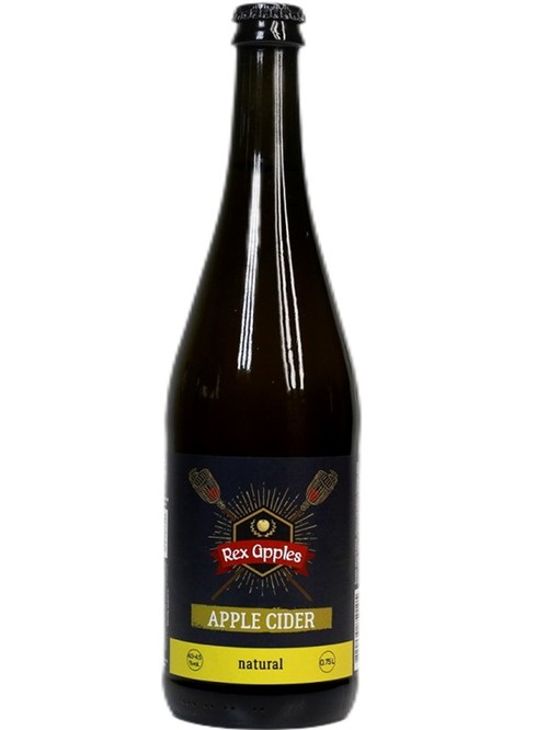 Сидр ігристий Яблучний, Натурал / Apple Natural Sparkling Cider, Rex Apples, брют 4-4.5% 0.75л фото