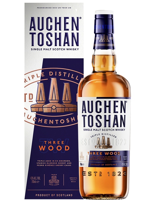 Віскі Ошентошен "Три Вуд" / Auchentoshan "Three Wood", 8 років, 43%, 0.7л фото
