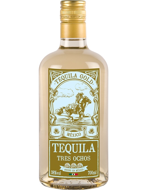 Текіла Трес Очос, Голд / Tres Ochos, Gold, Teichenne, 38%, 0.7л фото