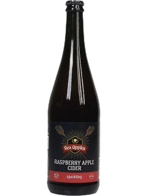 Сидр ігристий Яблучно-Малиновий / Apple-Raspberry Cider, Rex Apples, сухий 4-4.5% 0.75л фото