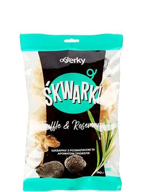 Шкварки з розмарином та ароматом трюфеля, Objerky, 50г Шкварки з розмарином та ароматом трюфеля, Objerky, 50г фото